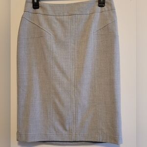 Worthington Gray Pencil Skirt|Workwear Chic Corporate Core Tailored Midi